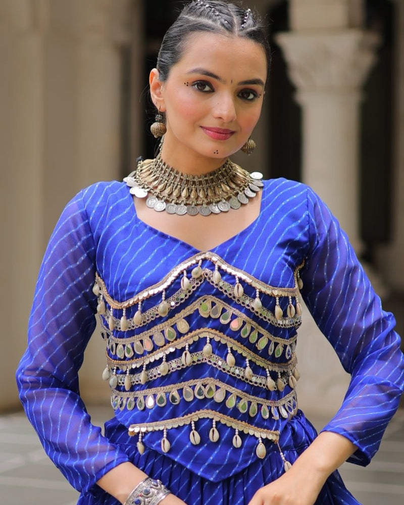 Royal & Pleated Navratri Lehenga Set