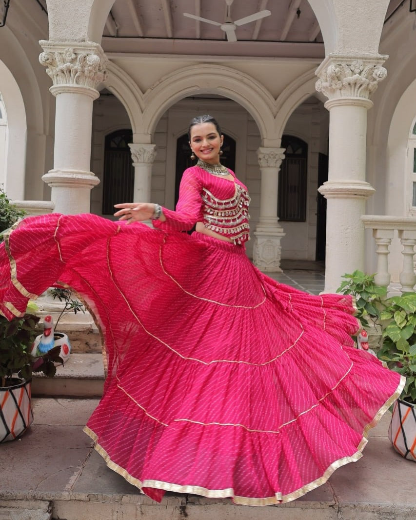 Royal & Pleated Navratri Lehenga Set