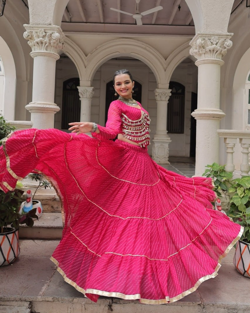 Royal & Pleated Navratri Lehenga Set