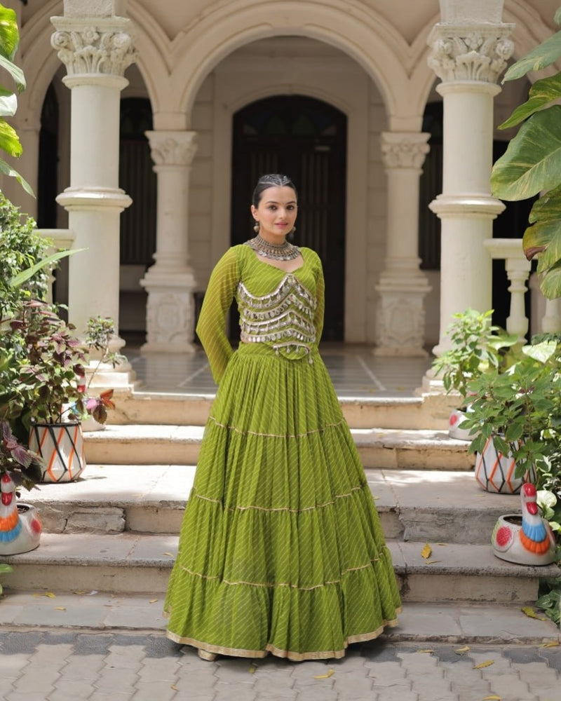 Royal & Pleated Navratri Lehenga Set