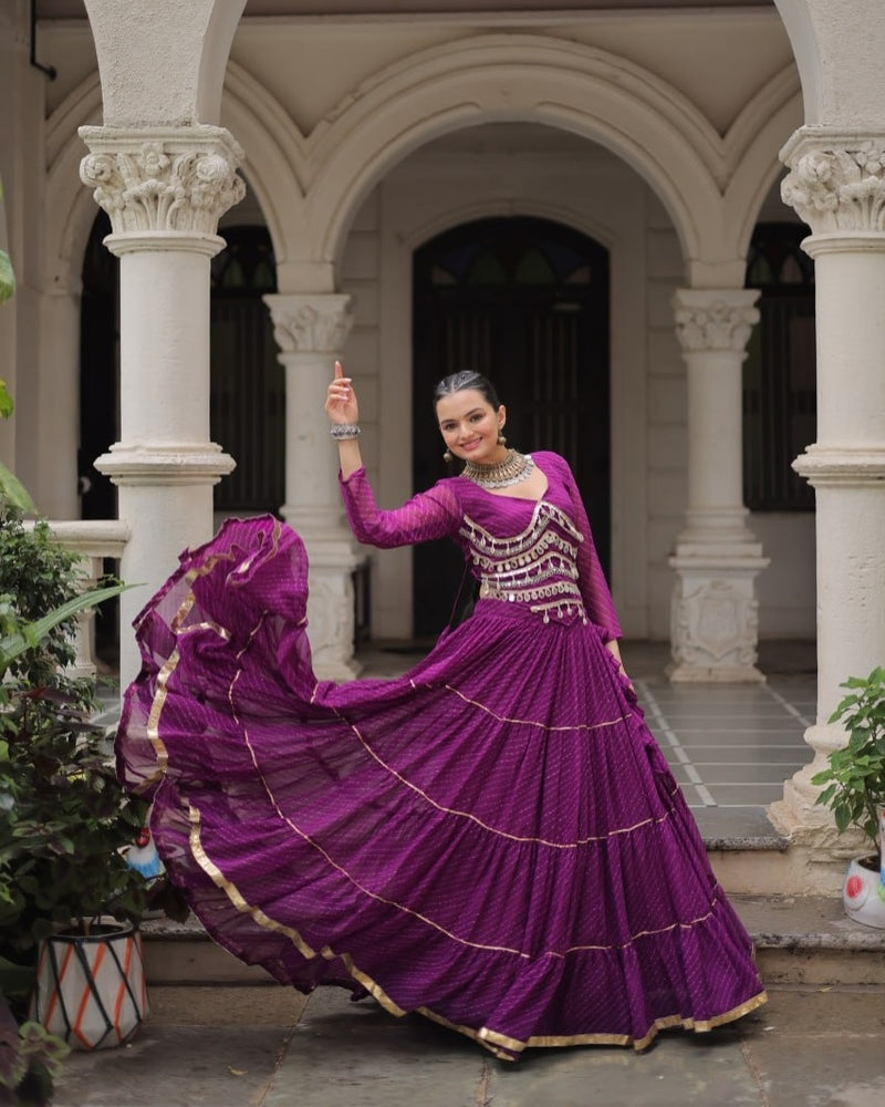 Royal & Pleated Navratri Lehenga Set