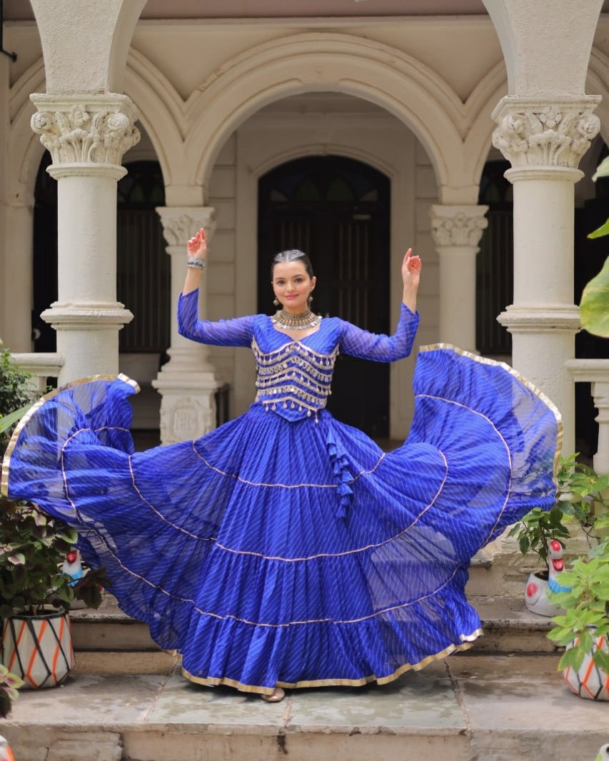Royal & Pleated Navratri Lehenga Set
