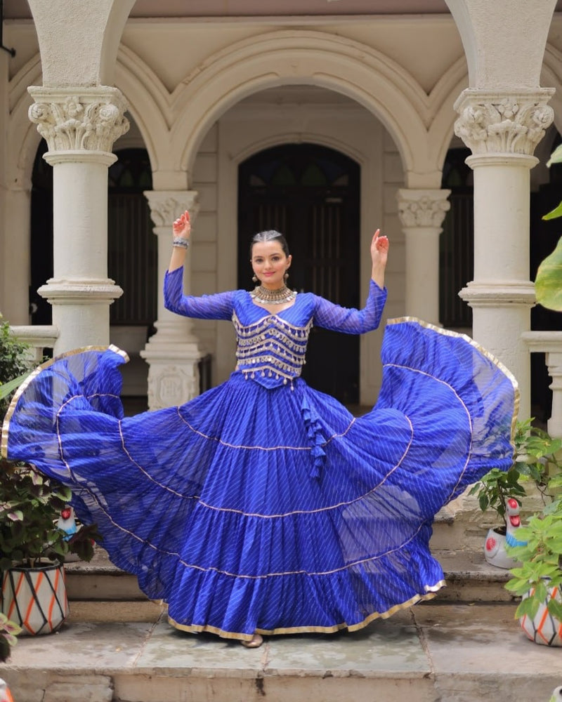 Royal & Pleated Navratri Lehenga Set