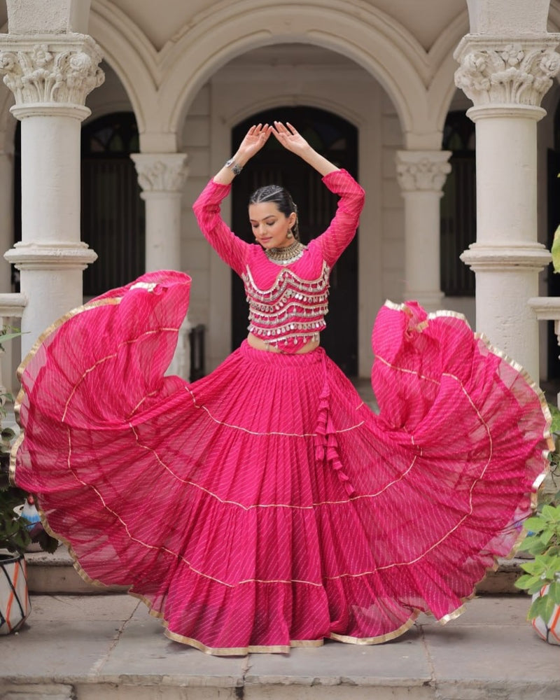 Royal & Pleated Navratri Lehenga Set