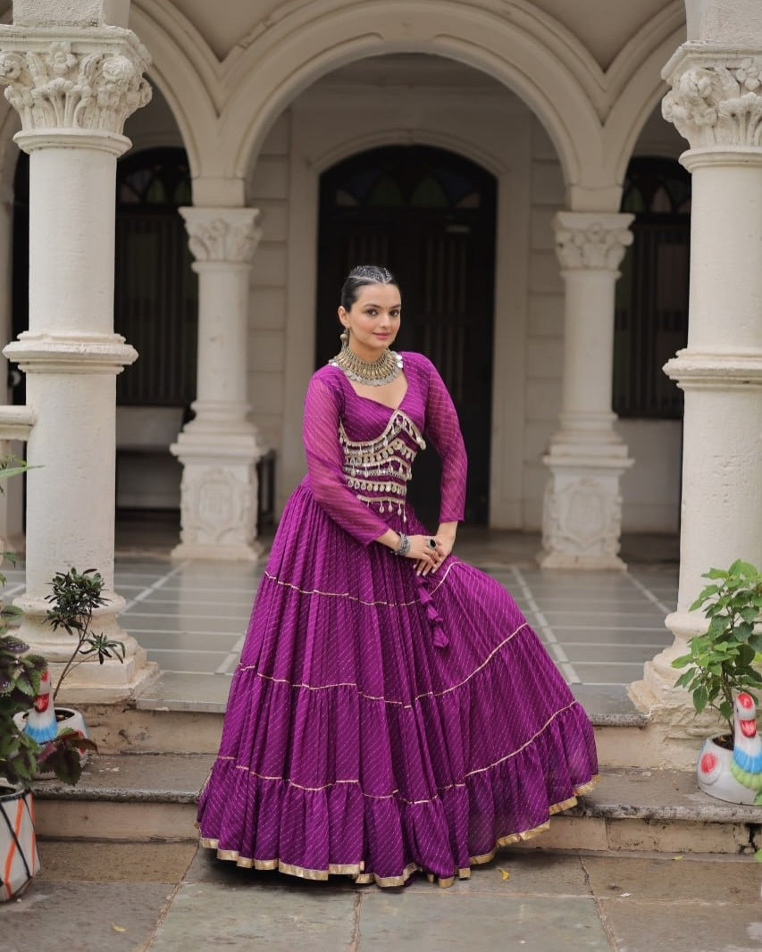 Royal & Pleated Navratri Lehenga Set
