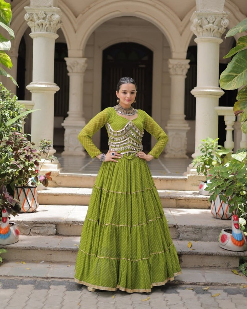 Royal & Pleated Navratri Lehenga Set