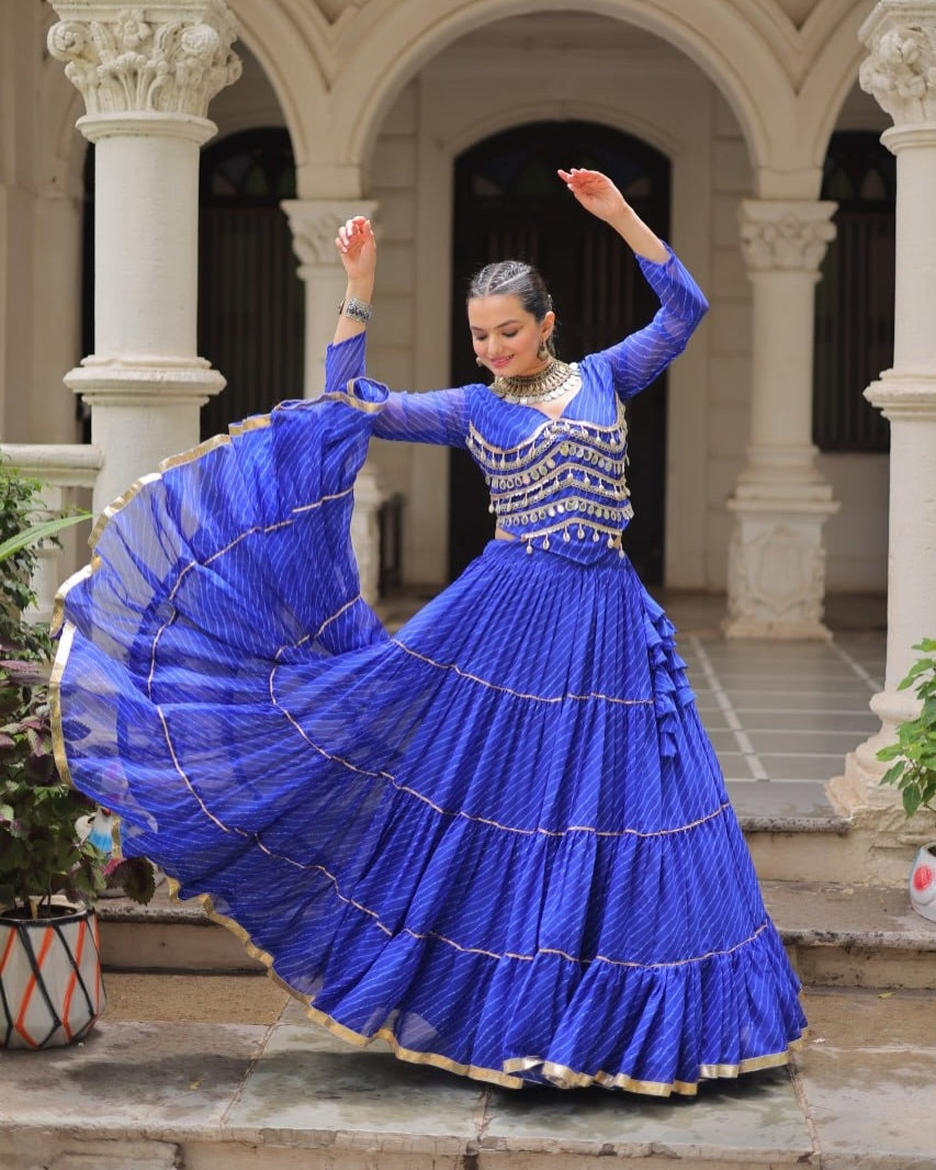Royal & Pleated Navratri Lehenga Set