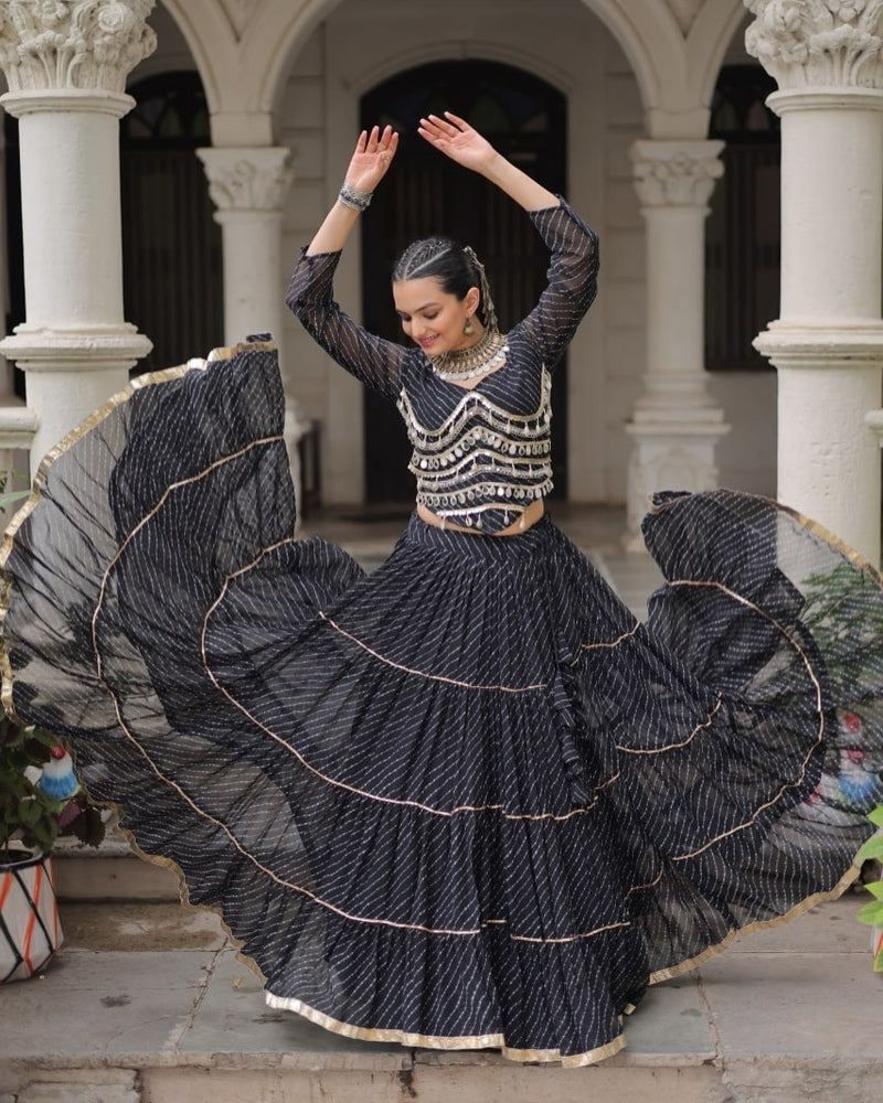 Royal & Pleated Navratri Lehenga Set