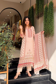 Blush Bloom Printed Georgette Suit Set