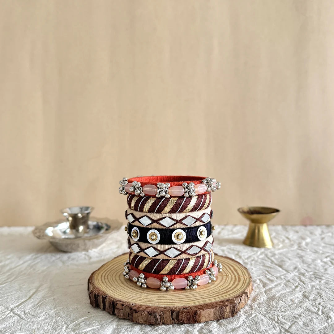 Gujarati Zanzhar Festive Bangle & Bracelet Set