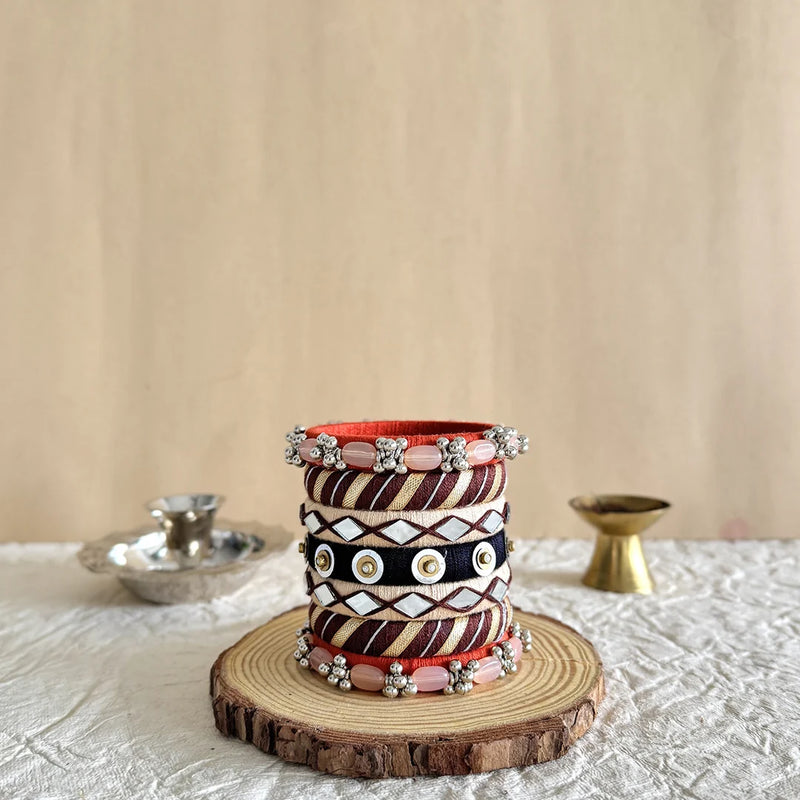 Gujarati Zanzhar Festive Bangle & Bracelet Set