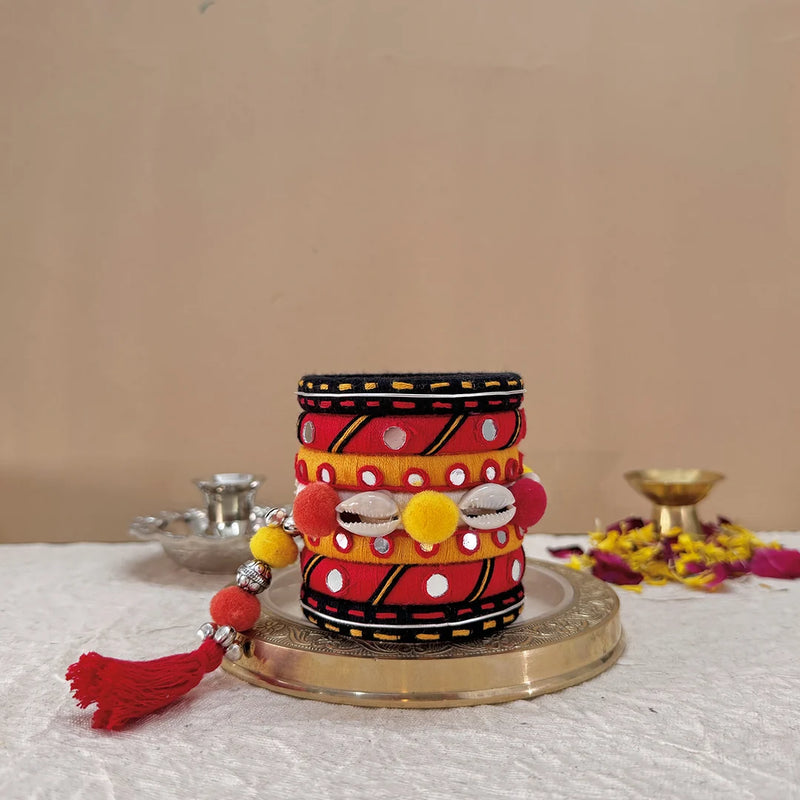 Gujarati Zanzhar Festive Bangle & Bracelet Set