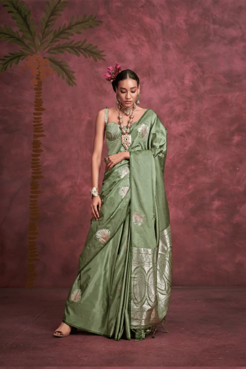 Green Banaras Grandeur Saree