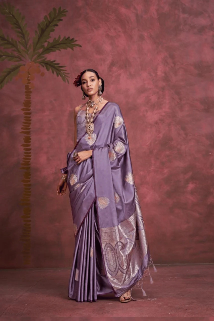 Purple Banaras Grandeur Saree