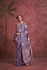 Purple Banaras Grandeur Saree