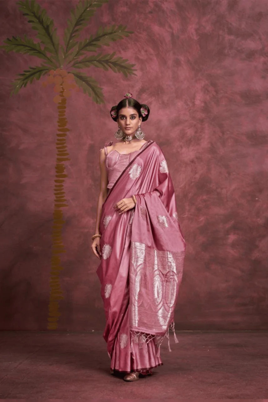 Pink Banaras Grandeur Saree