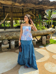 Pine flower print outfit