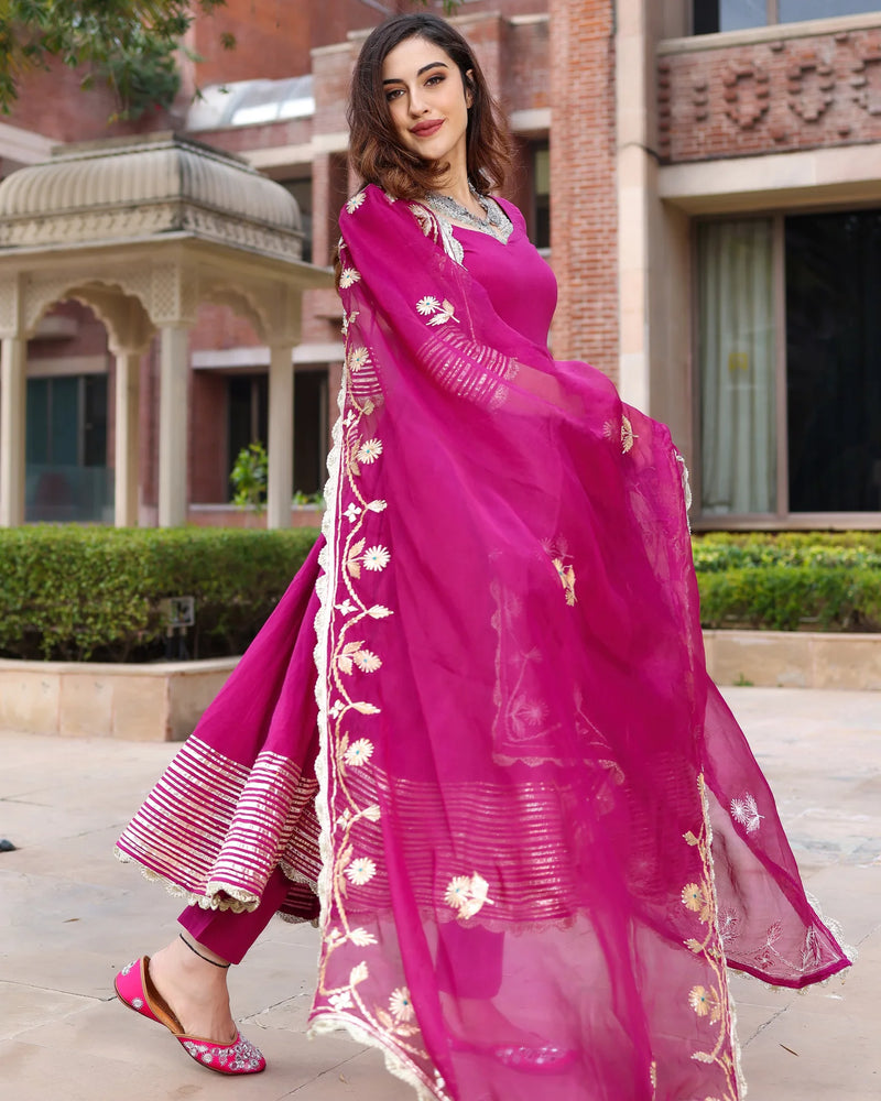 Amara Gota Patti Anarkali Set
