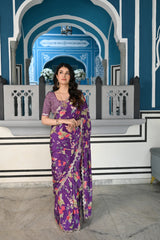 Pure crepe saree