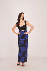 Crepe long dress