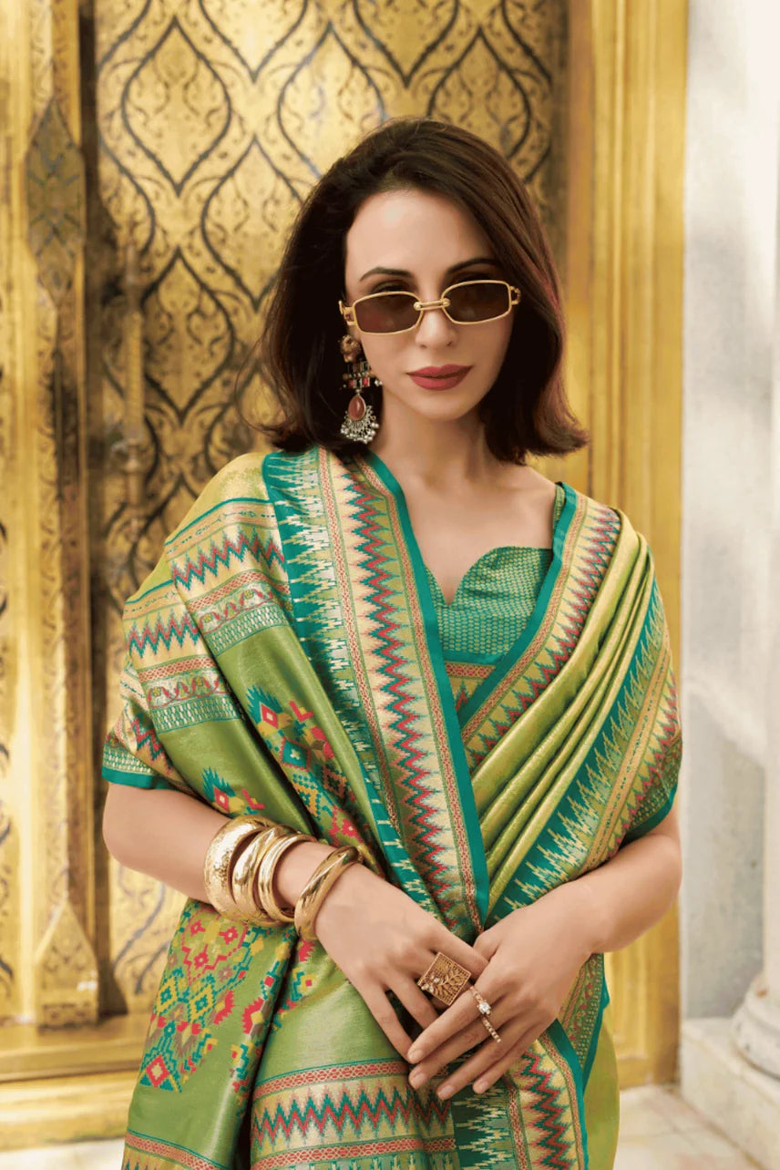 Floral printed saree