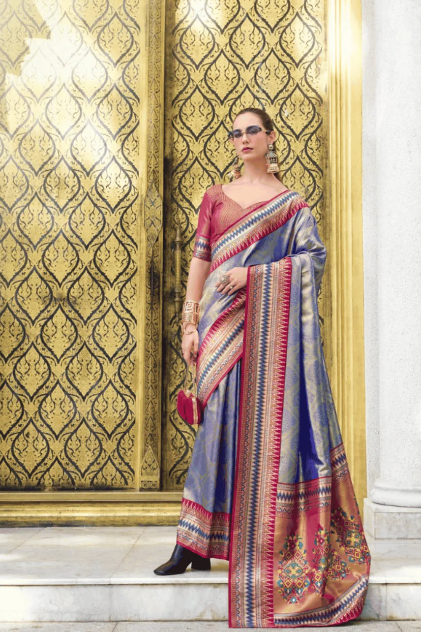 Floral printed saree