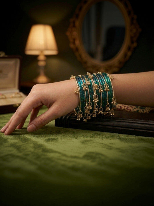 Rani Gulabo Ghungroo Bangle Set