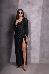 Black Eclipse Knotted Skirt with top Co-ord set