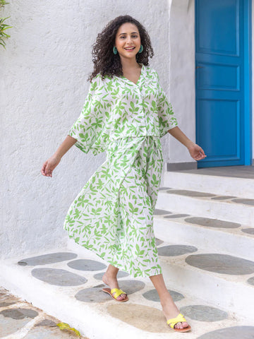 Asahi Poncho Top and Palazzo Pants Set
