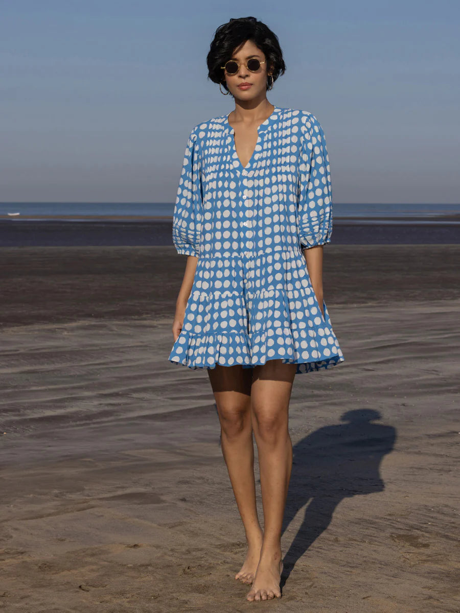 pintuck detail dress