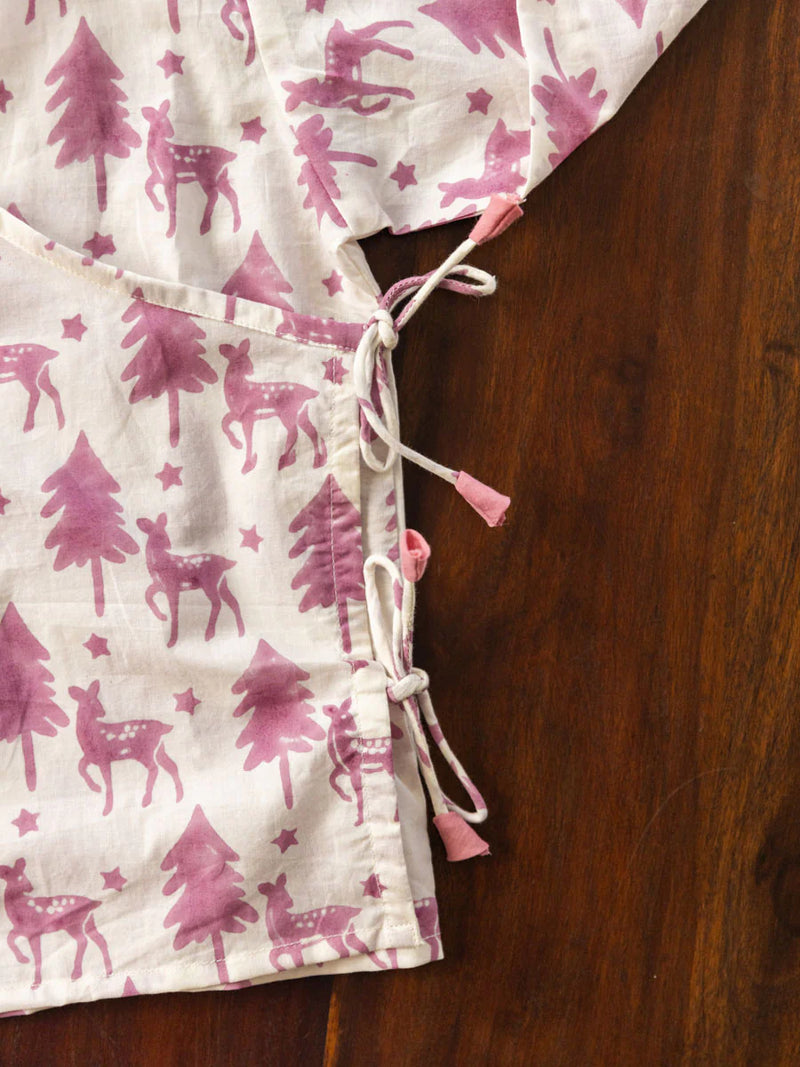 hand block printed baby Angrakha set