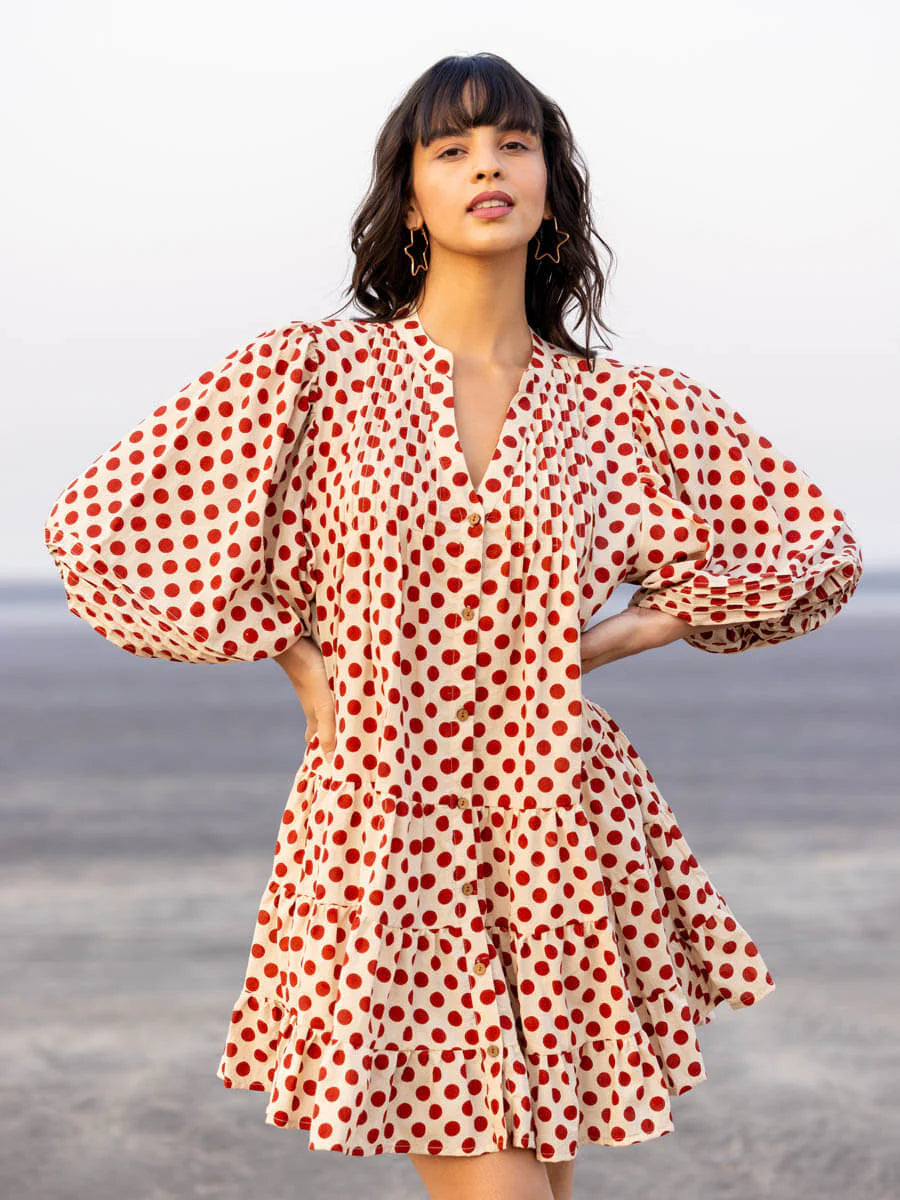 Bagru print dress
