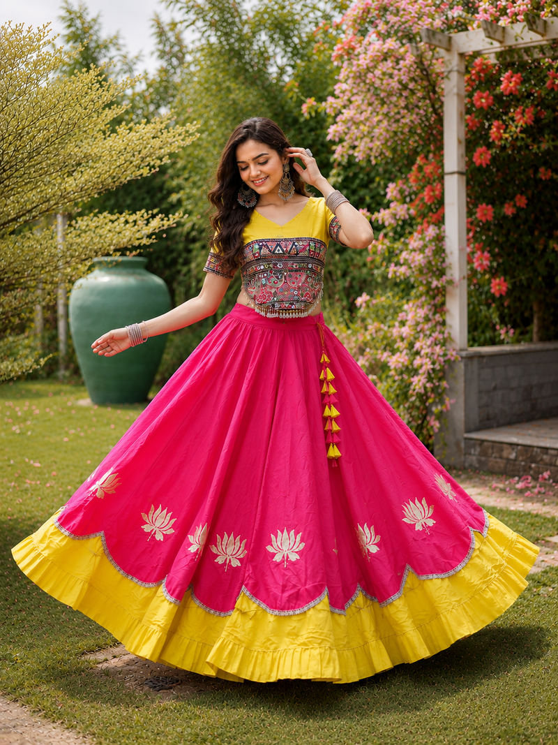 Raas Rang Kutchi Gamthi Navratri Lehenga Set
