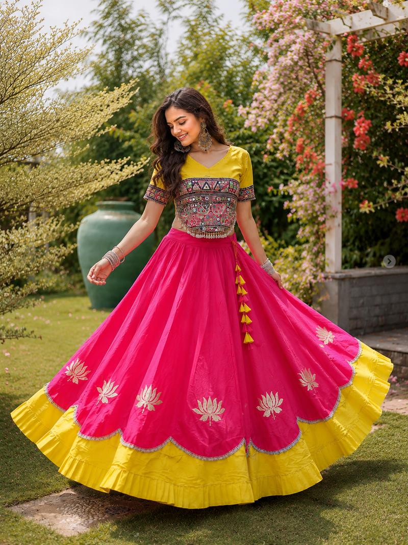 Raas Rang Kutchi Gamthi Navratri Lehenga Set