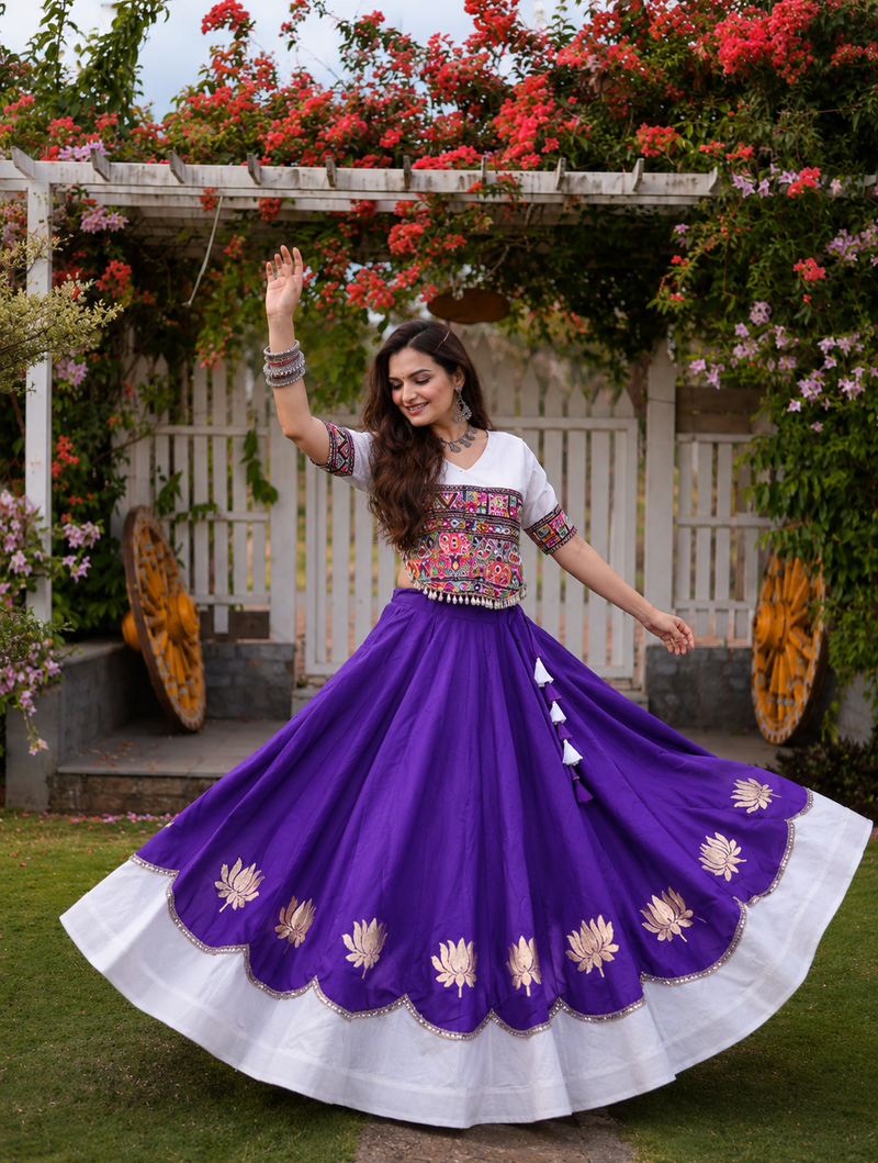 Raas Rang Kutchi Gamthi Navratri Lehenga Set