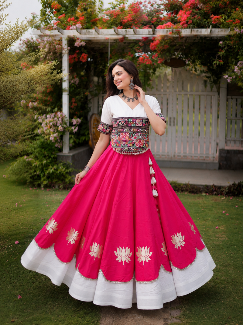 Raas Rang Kutchi Gamthi Navratri Lehenga Set