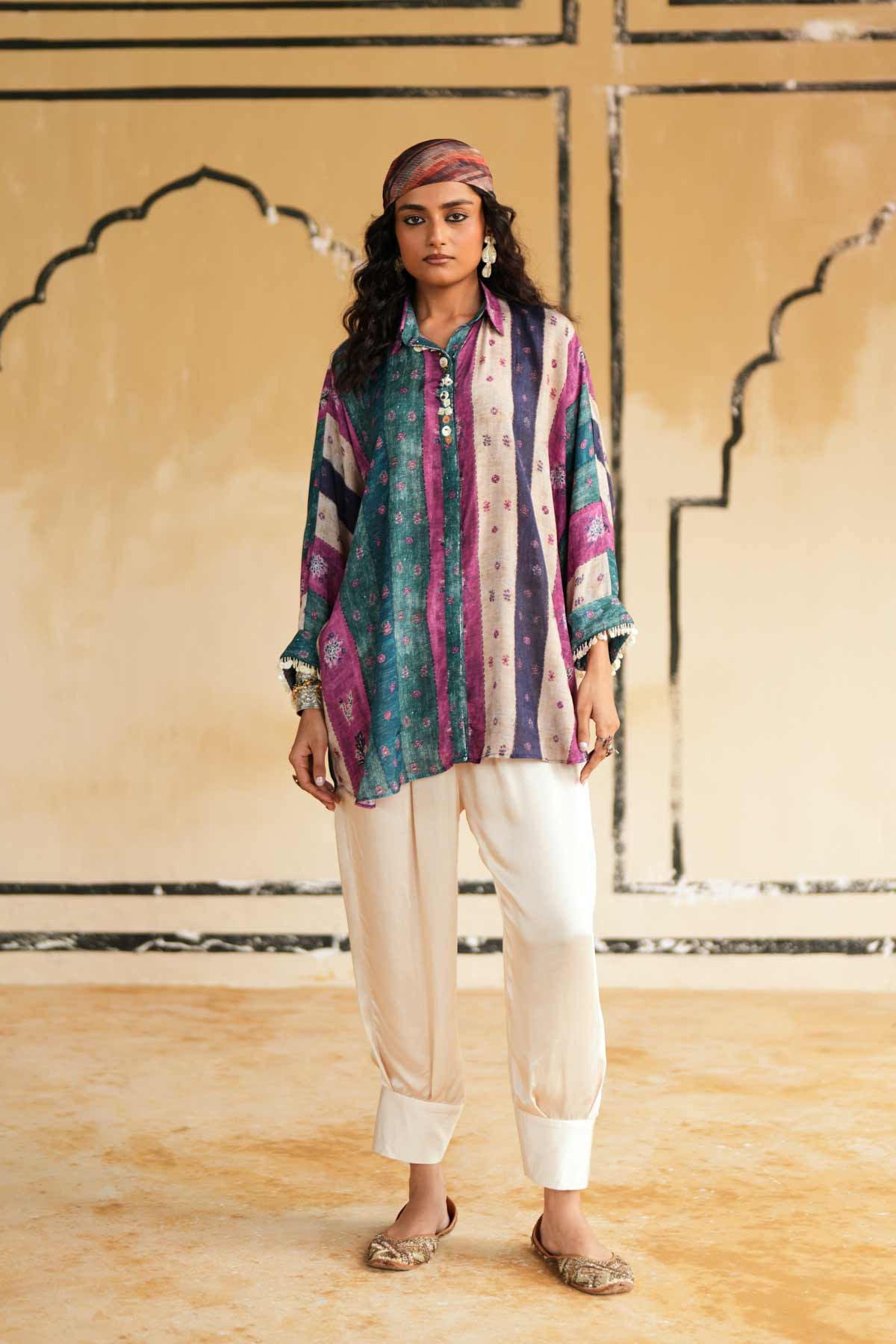 Blush Cotton Silk & Satin Pokhran Set