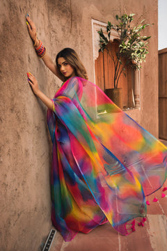 Ethnic printed saree