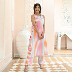 Multicolor Stripes Co-ord Set