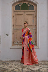 Pre-stitched pleats saree