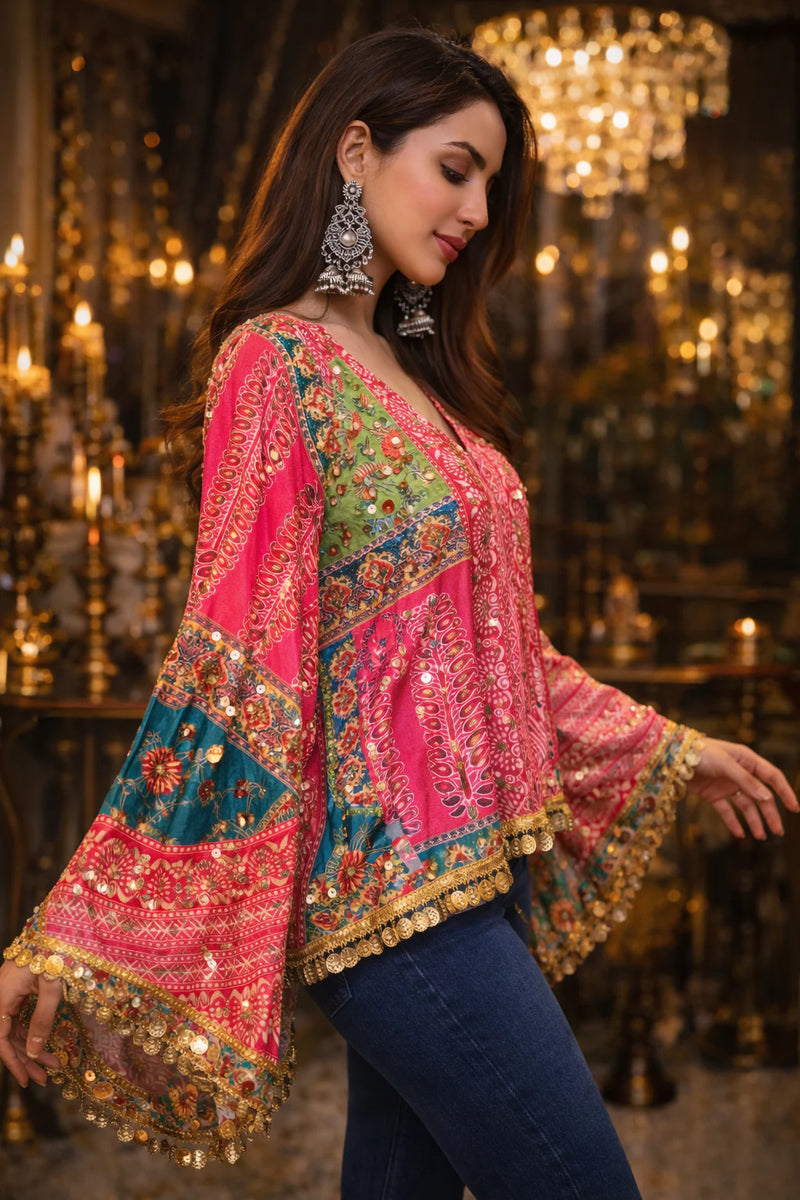 Rangrez Heritage Printed Kaftan Top