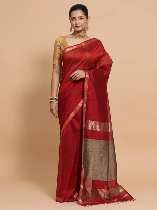 Maheshwari silk blend saree