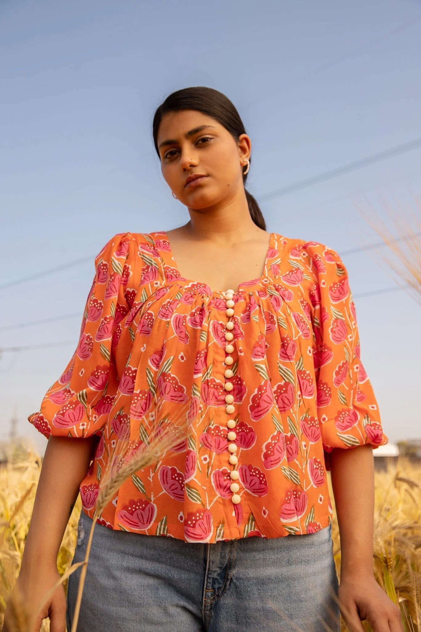 muslin silk top