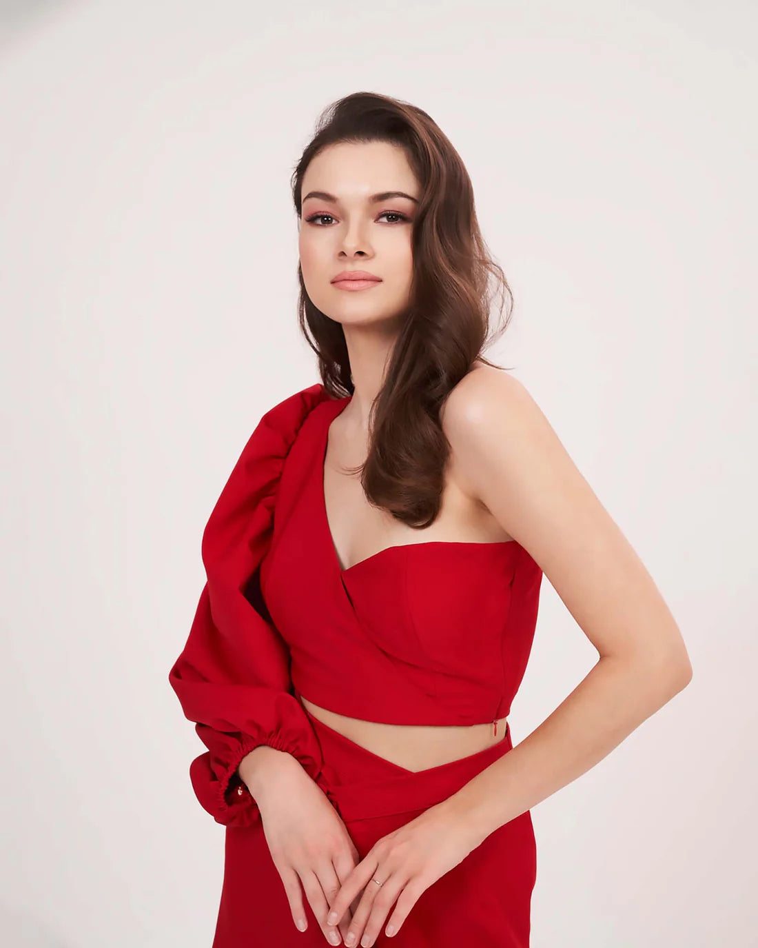 red two-piece set