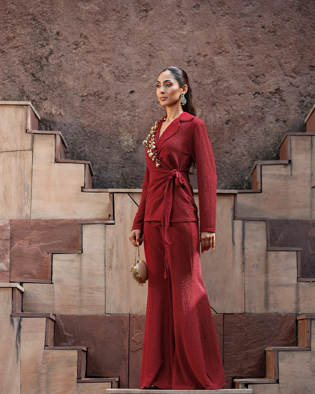Siyah Shahi Blazer Set