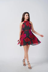 Floral halter dress