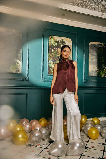 Ruby Satin Blouse