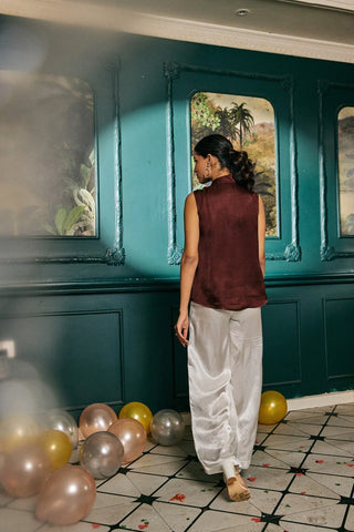 Ruby Satin Blouse