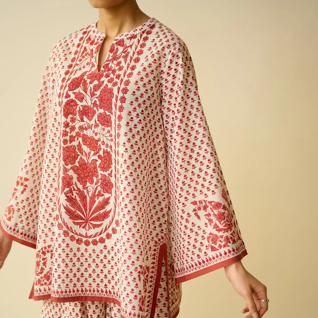 Mulmul Cotton Farsi Set in Jaipur Blue- By Reet Lifestyle
