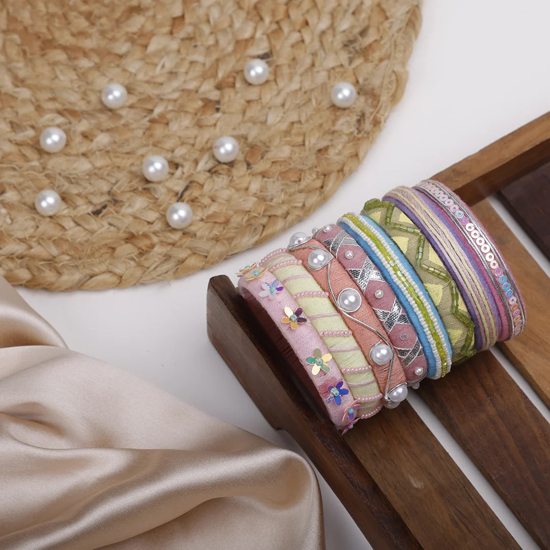 Gujarati Zanzhar Festive Bangle & Bracelet Set